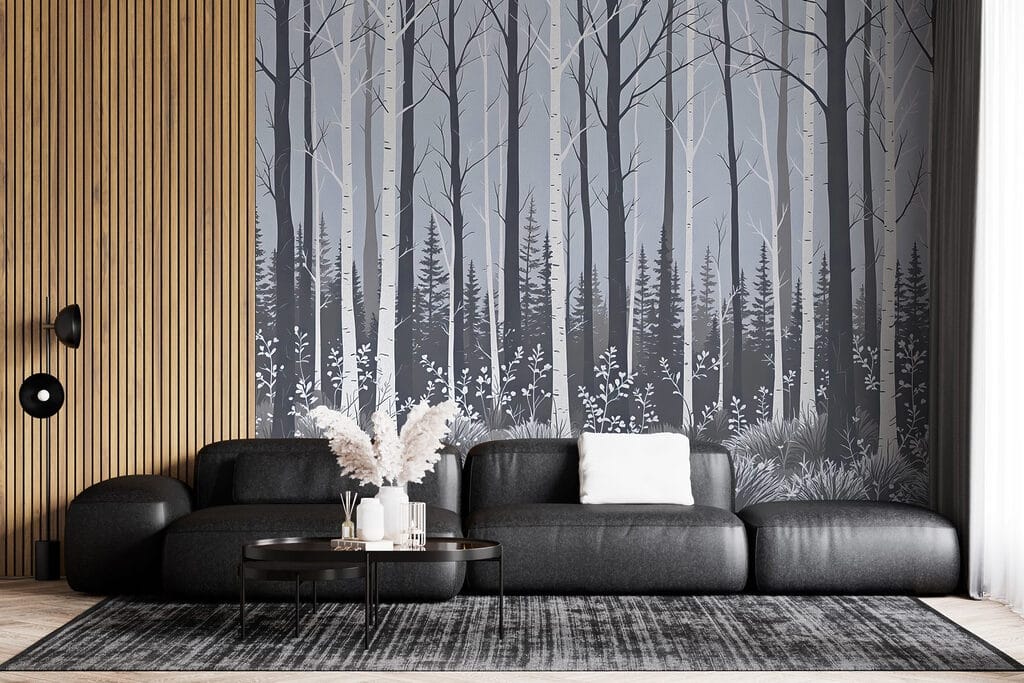 Forest of trees and bushes