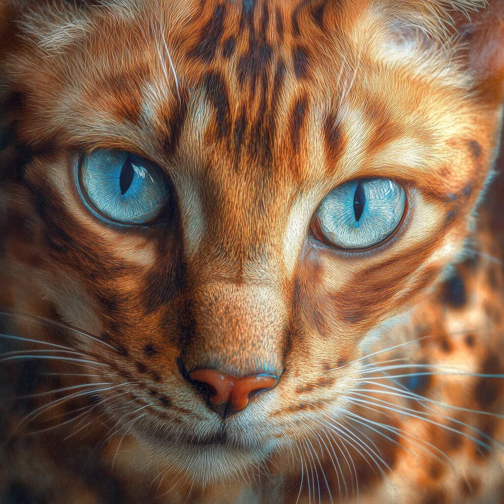 Majestic feline with striking eyes