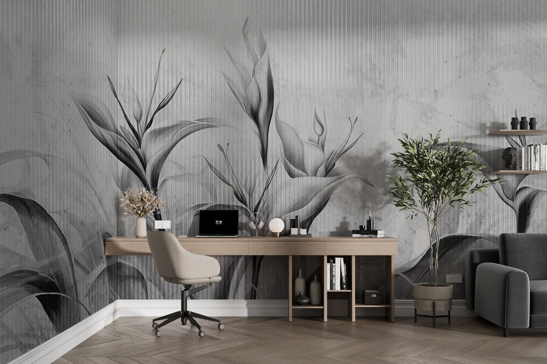 Black and white image of flowers Black and white image of flowers