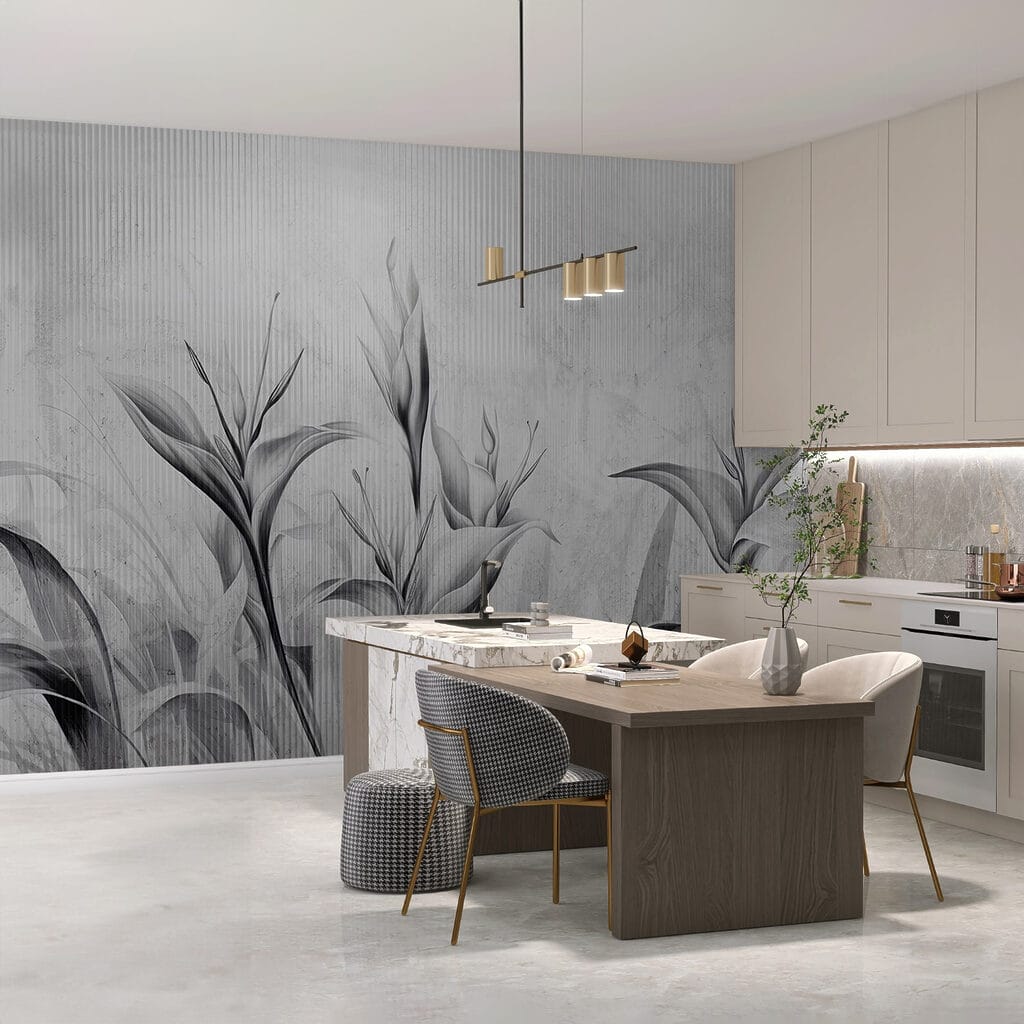 Black and white image of flowers Black and white image of flowers