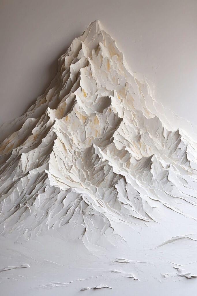 White mountain with snow White mountain with snow