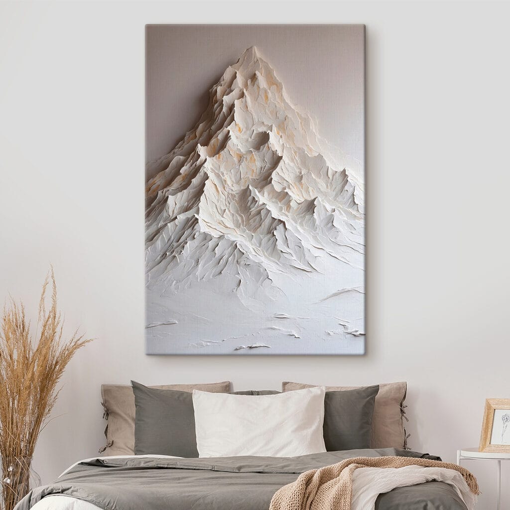 White mountain with snow White mountain with snow