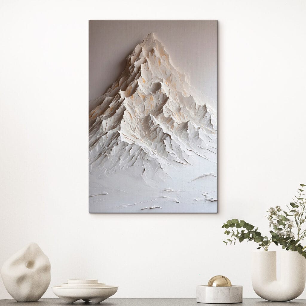 White mountain with snow White mountain with snow