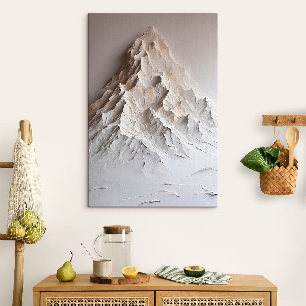 White mountain with snow White mountain with snow