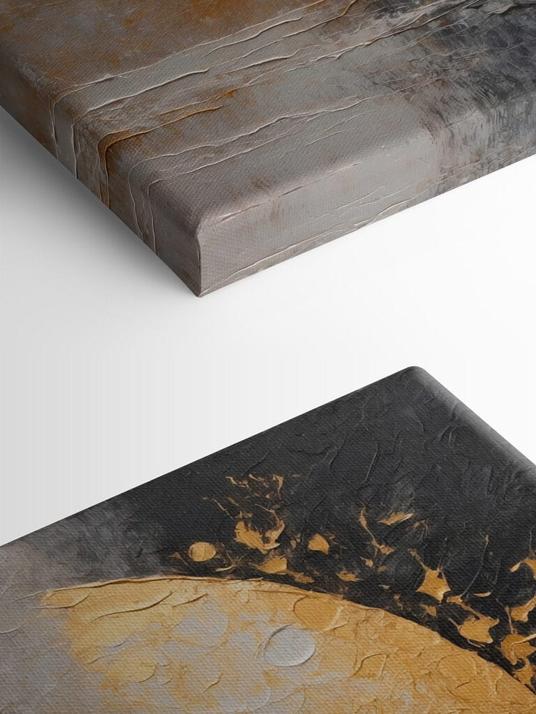 Painting of a moon and water Painting of a moon and water