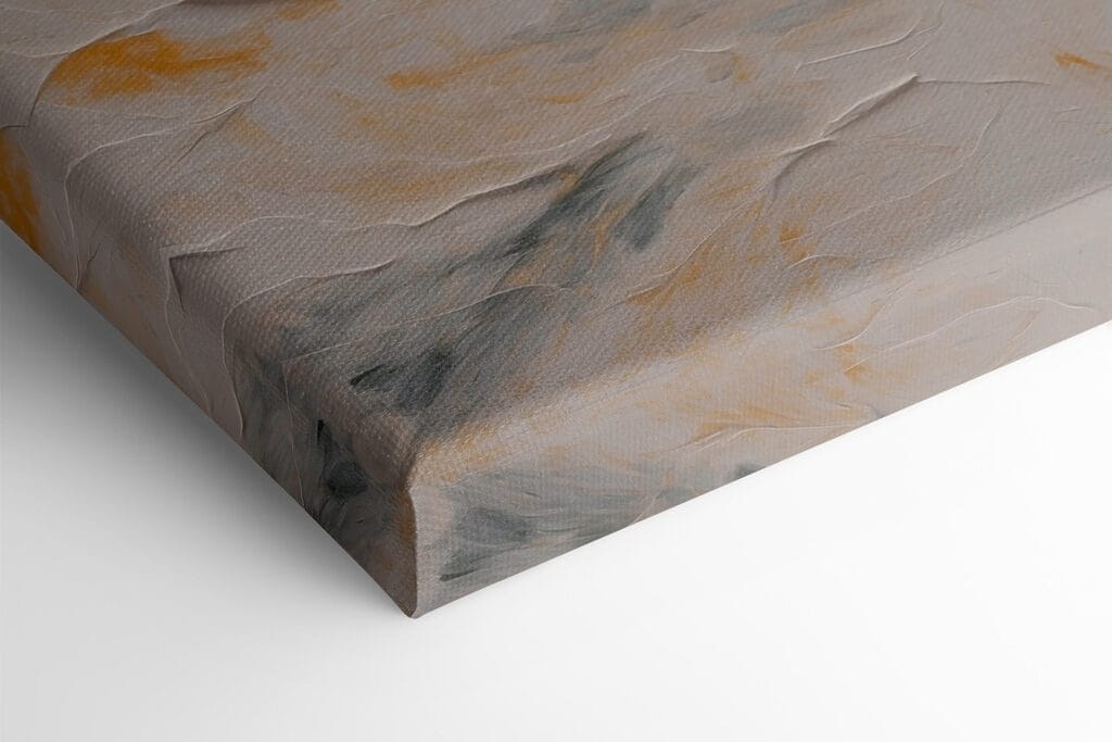 Painting of a man in a robe standing in water Painting of a man in a robe standing in water