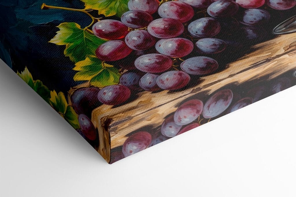 Painting of a wine bottle and a glass of wine Painting of a wine bottle and a glass of wine