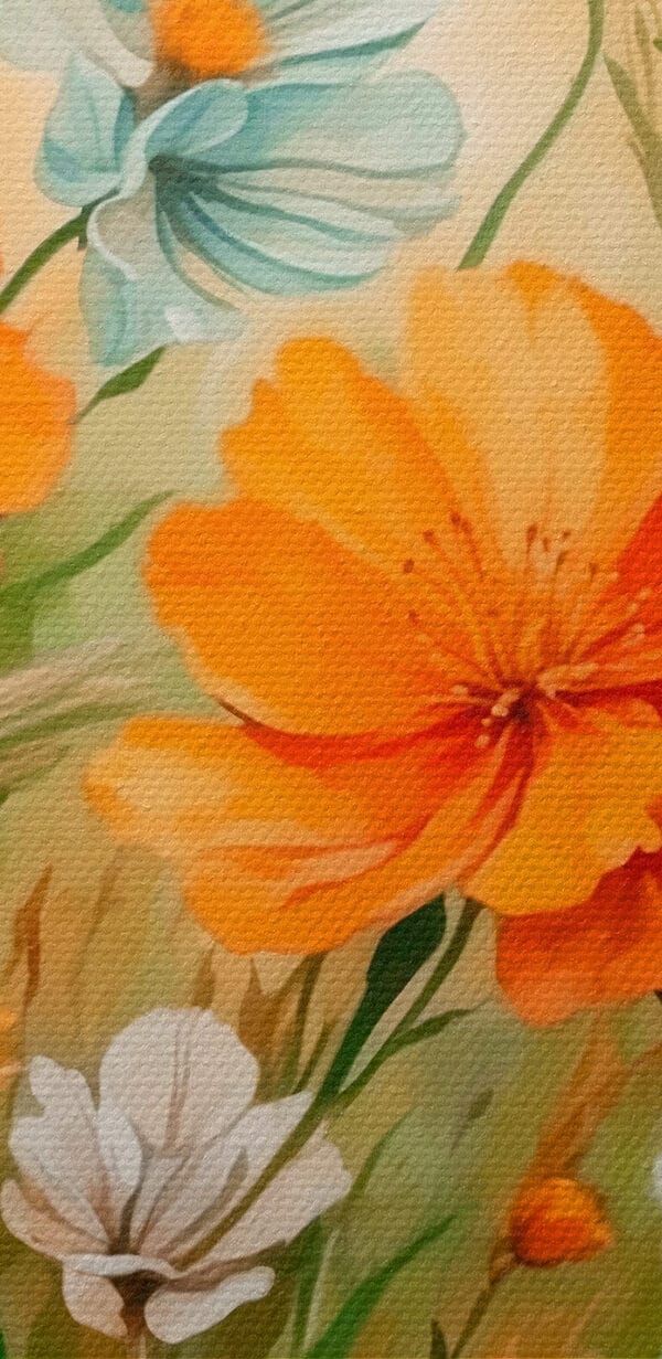 Painting of orange and white flowers Painting of orange and white flowers