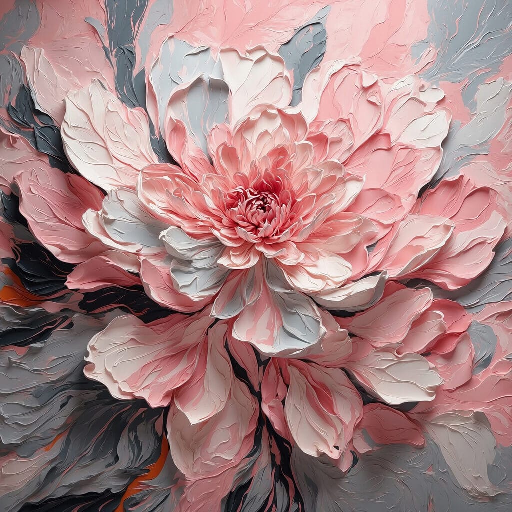 Pink and grey flower Pink and grey flower