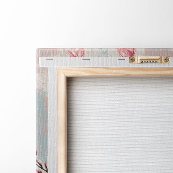 Painting of pink flowers on a branch Painting of pink flowers on a branch