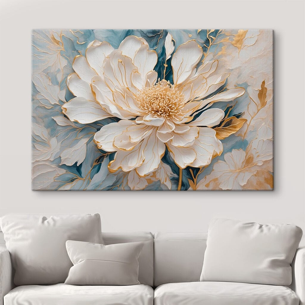 Painting of a white flower