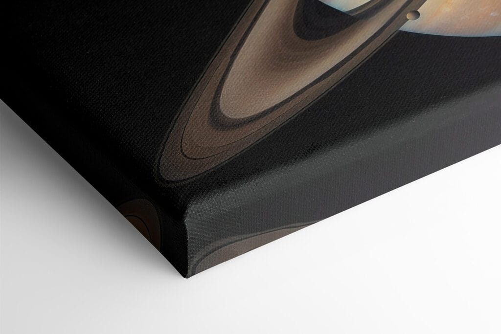 Planet with rings around it Planet with rings around it