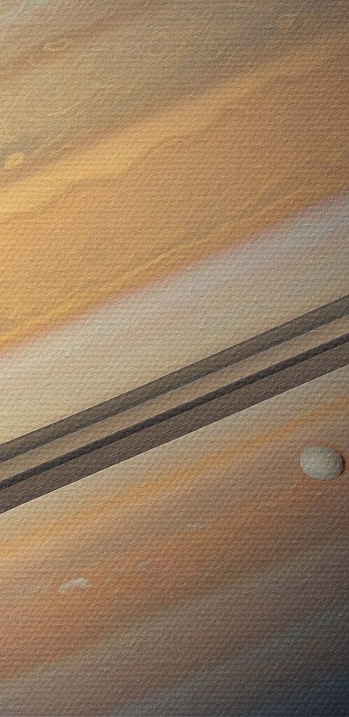 Planet with rings around it Planet with rings around it