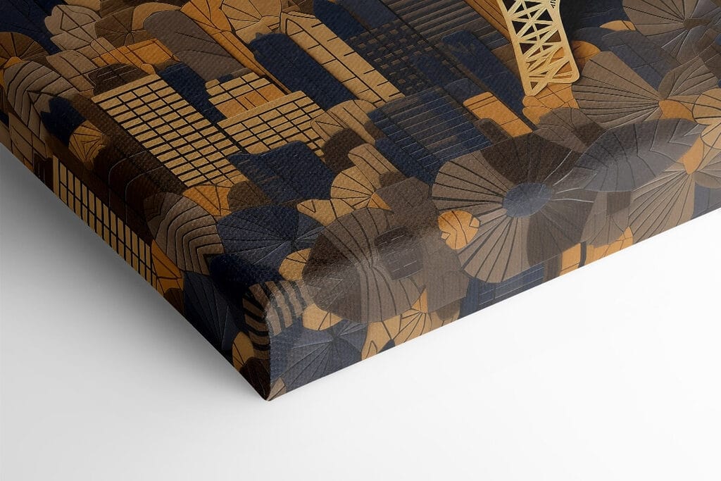 Eiffel Tower amidst a cityscape