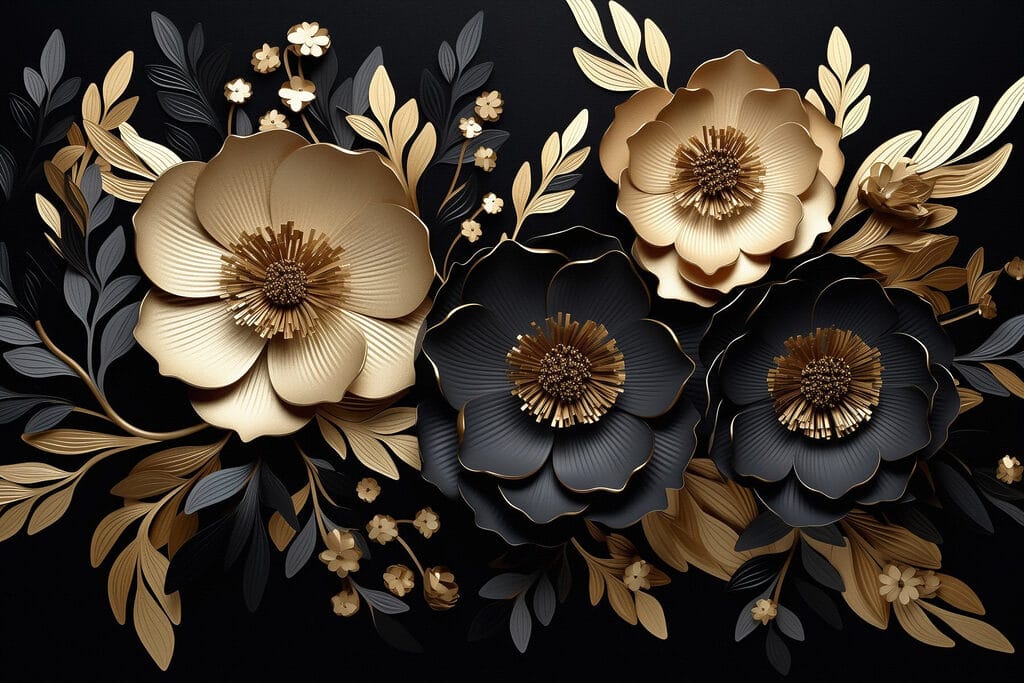 Elegant floral arrangement on dark background Elegant floral arrangement on dark background