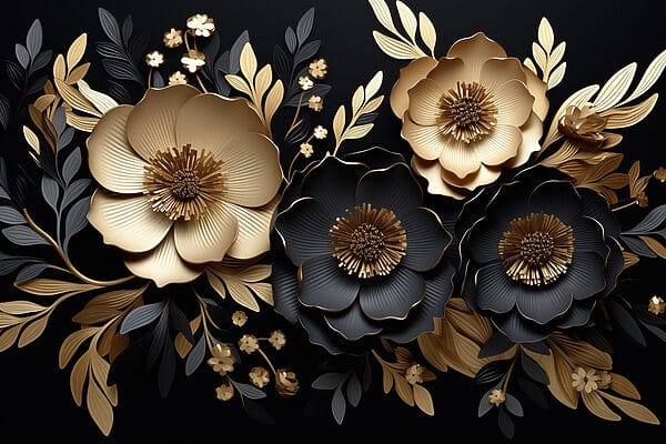 Elegant floral arrangement on dark background Elegant floral arrangement on dark background