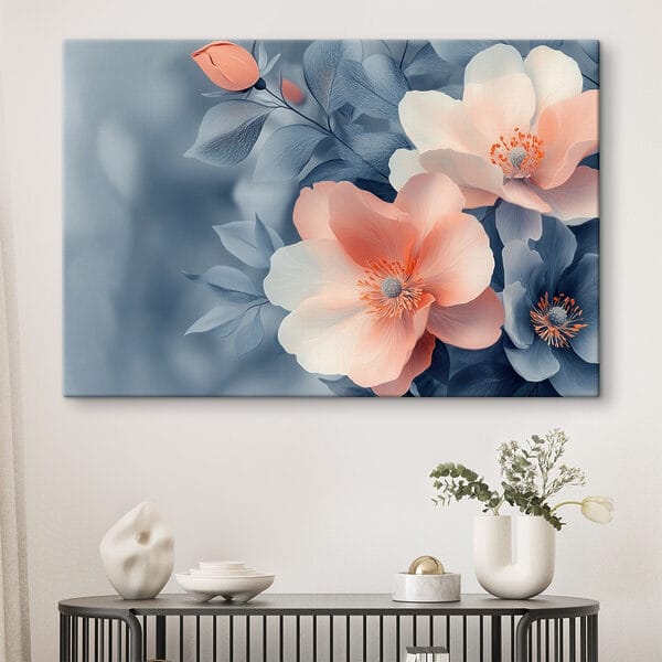 Delicate blooms in soft hues