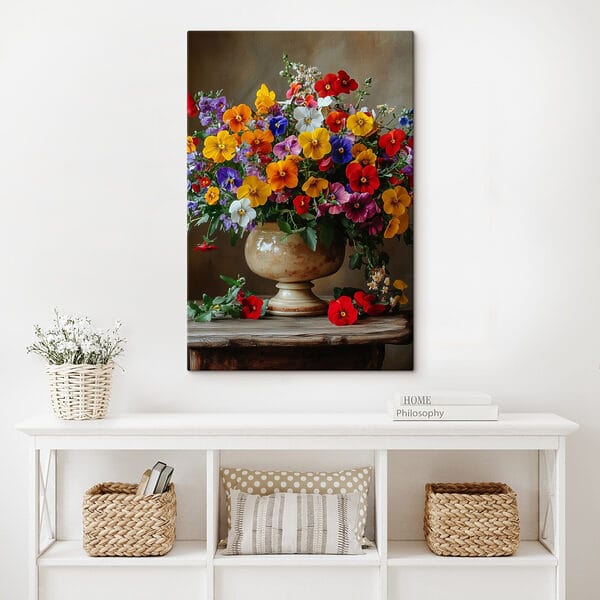 Vase with colorful flowers Vase with colorful flowers