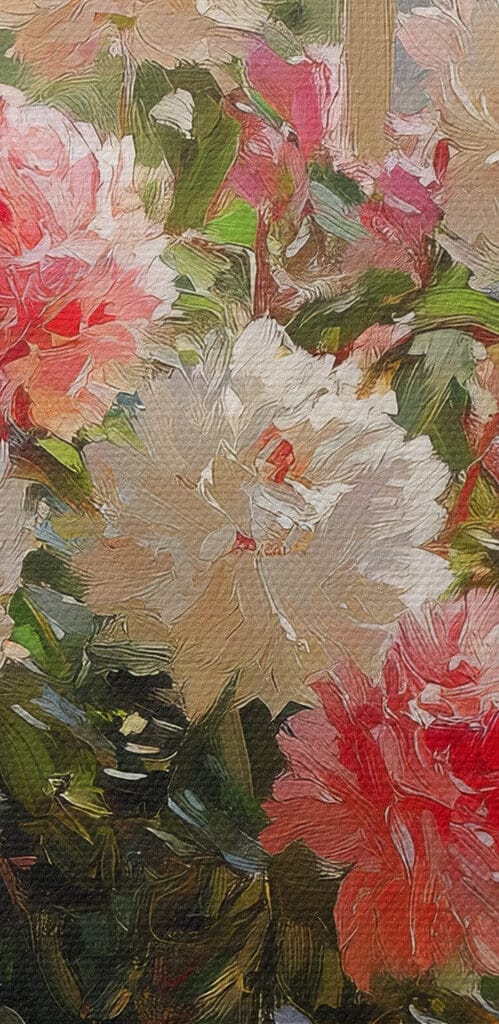 Vase of flowers in front of a window