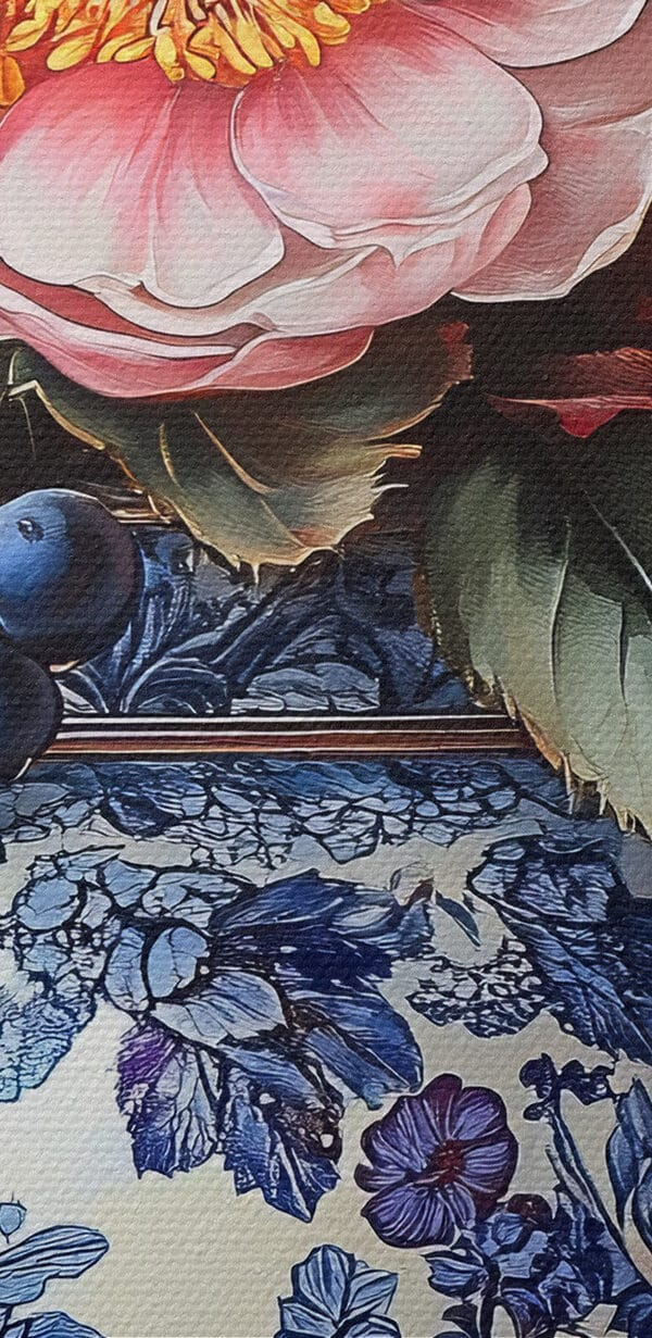 Painting of flowers in a vase Painting of flowers in a vase
