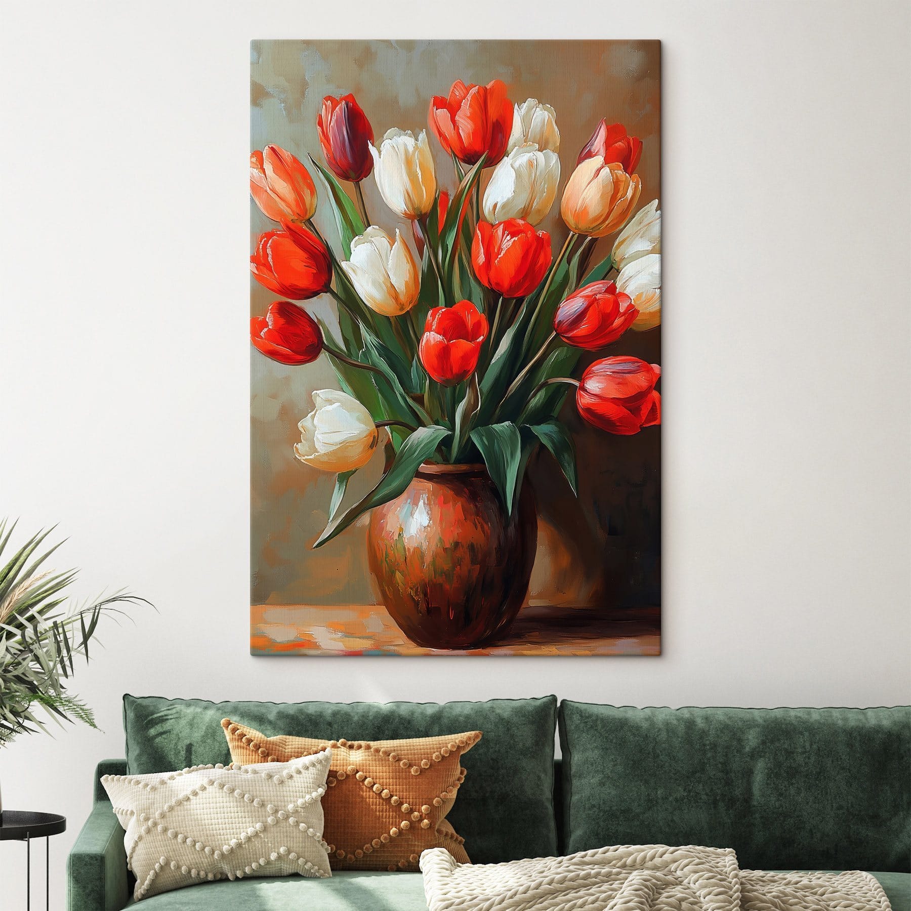 Painting of flowers in a vase Painting of flowers in a vase