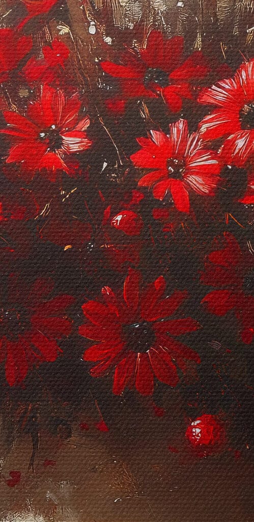 Vase with red flowers