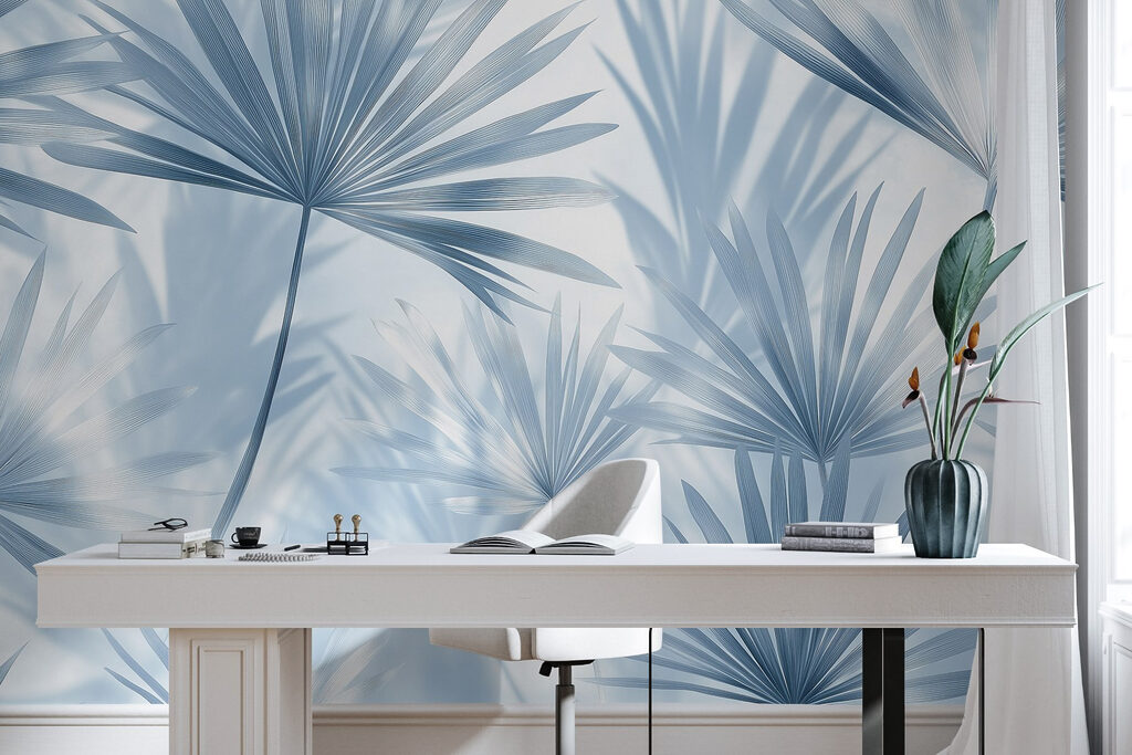 Delicate palms in soft hues