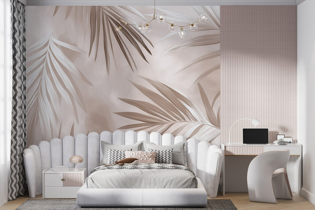 Nature's elegant palm leaves in harmony Nature's elegant palm leaves in harmony