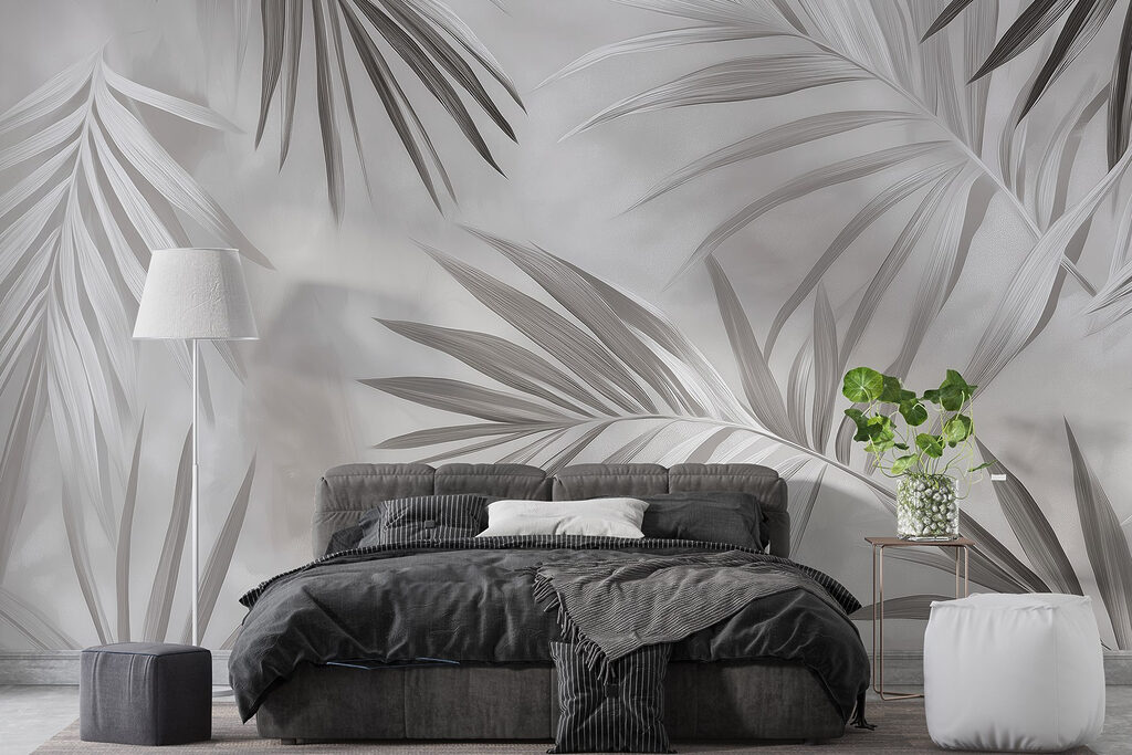 Soft leaves against a muted backdrop Soft leaves against a muted backdrop