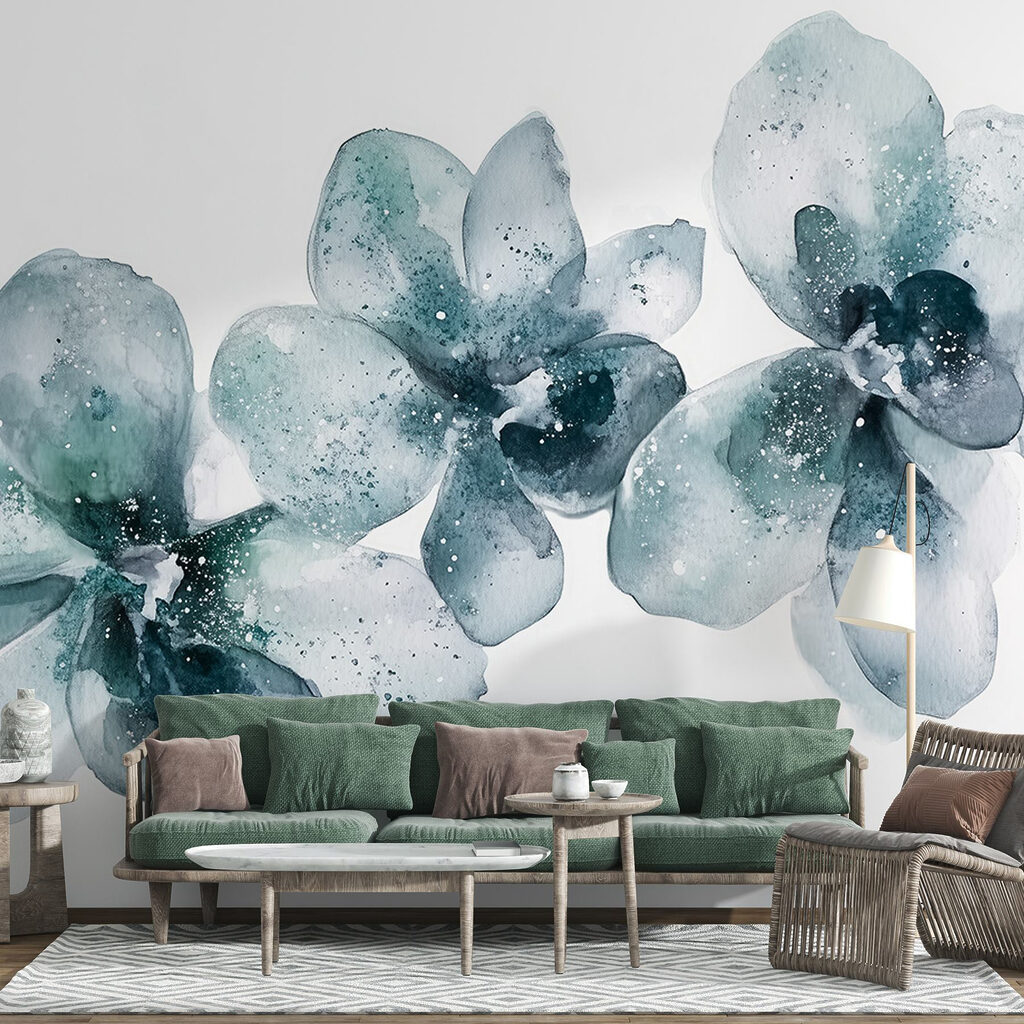 Group of flowers on a white background