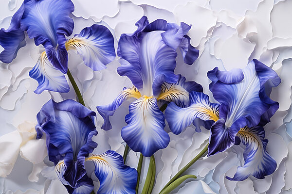 Group of purple and white flowers Group of purple and white flowers