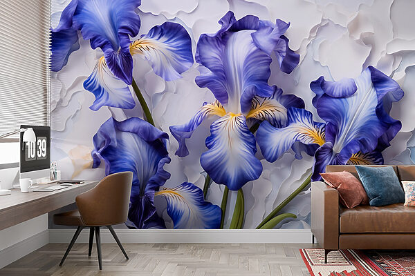 Group of purple and white flowers Group of purple and white flowers