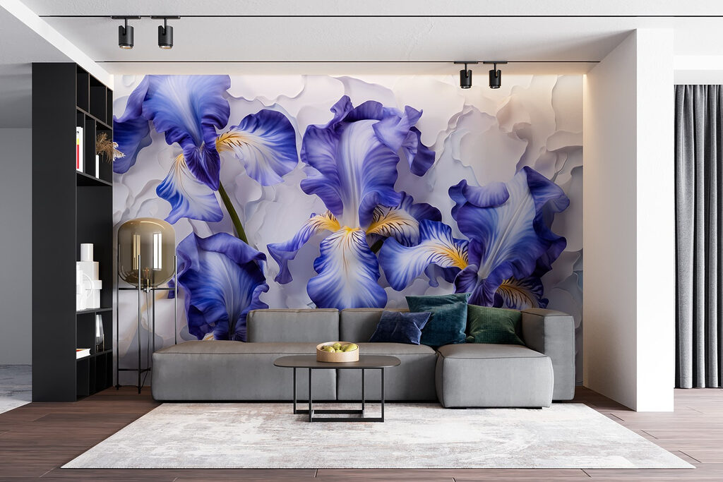 Group of purple and white flowers Group of purple and white flowers