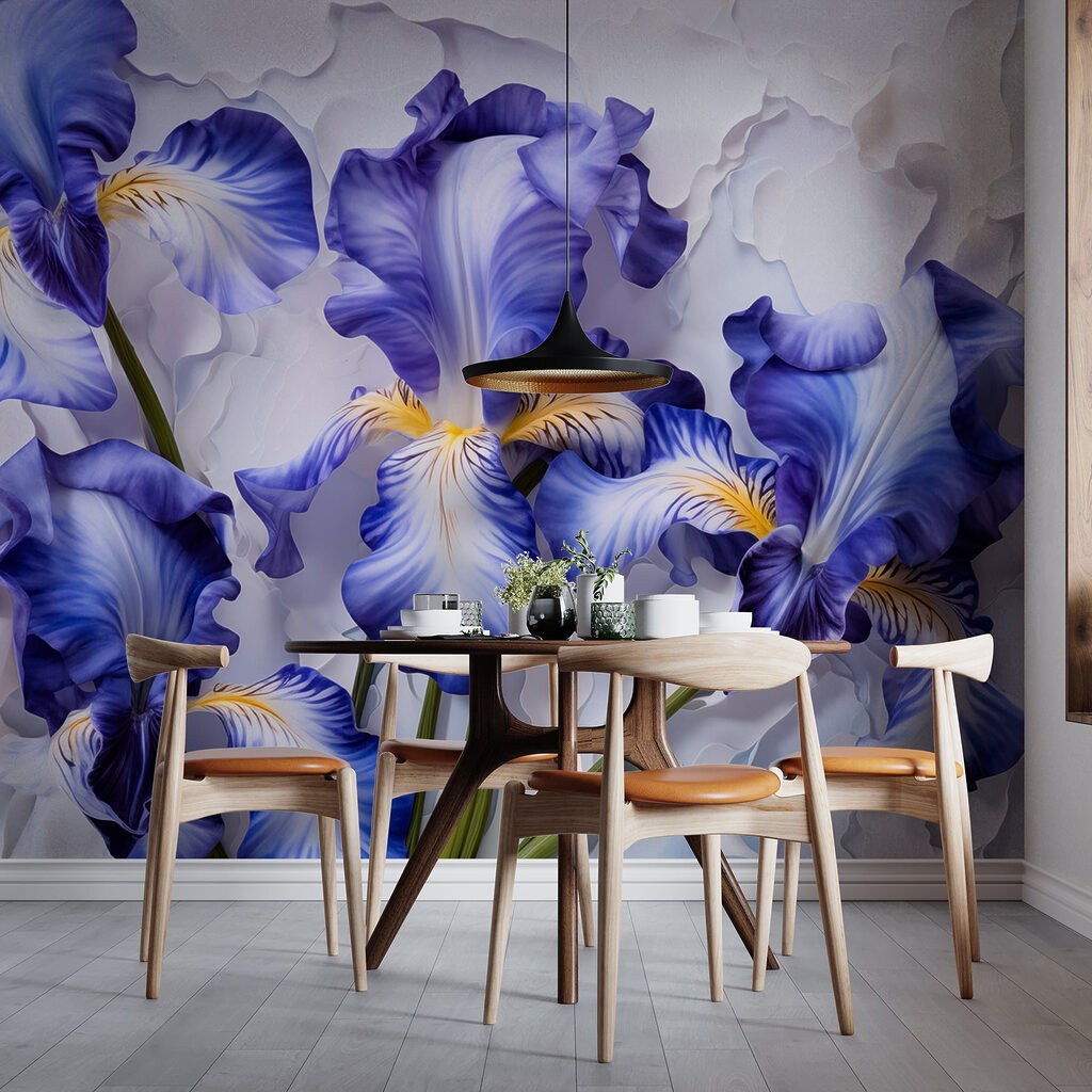 Group of purple and white flowers Group of purple and white flowers