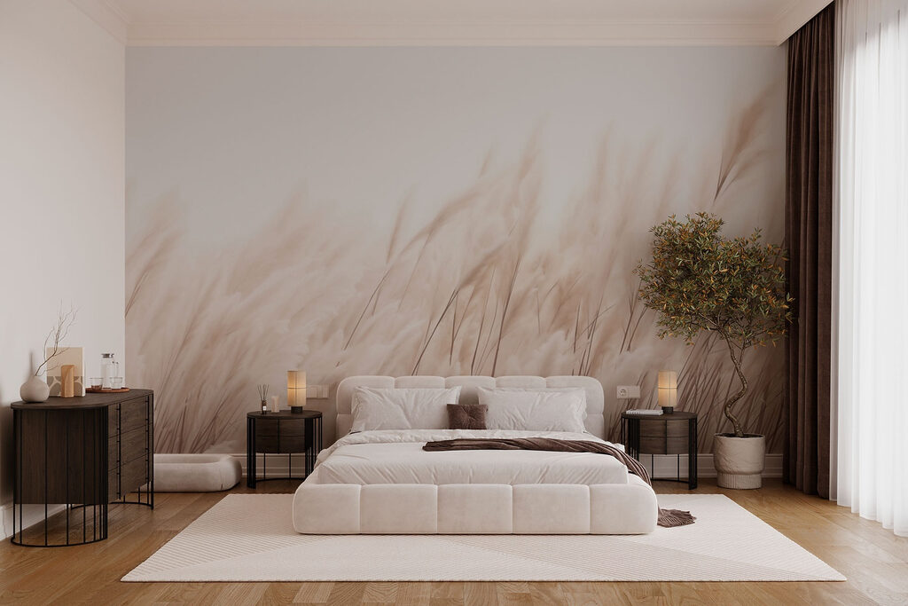 Soft grasses in gentle sunlight