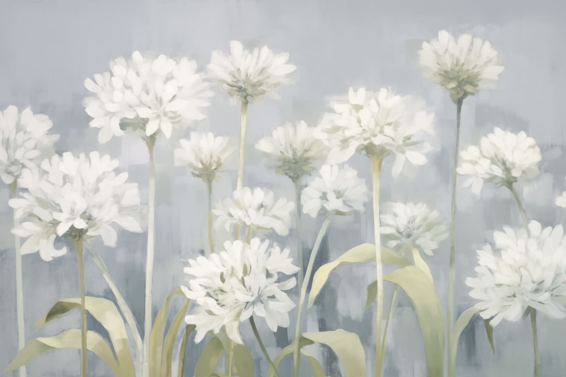 Painting of white flowers