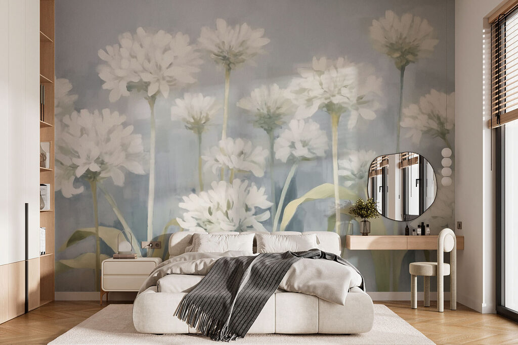 Painting of white flowers