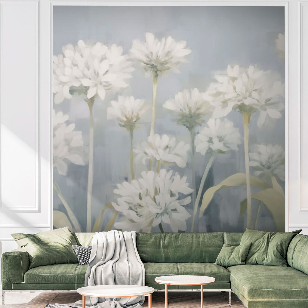 Painting of white flowers