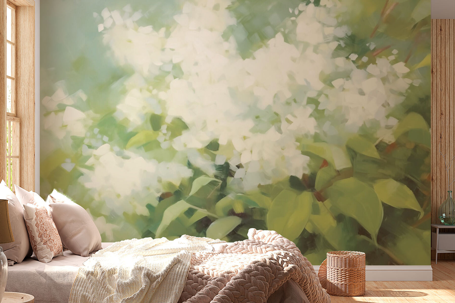 Blossoms amidst lush green leaves Blossoms amidst lush green leaves