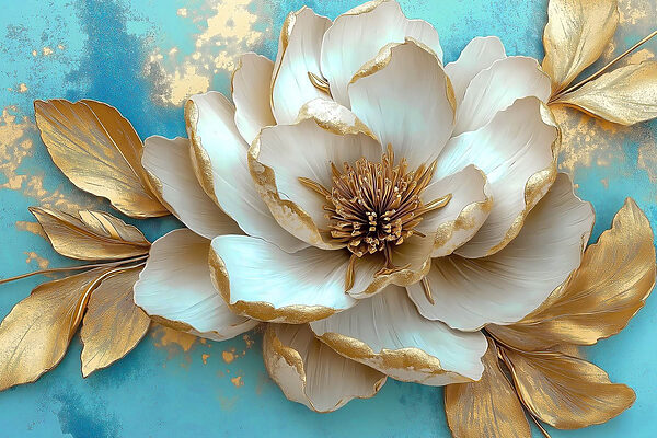 Delicate petals on vibrant background