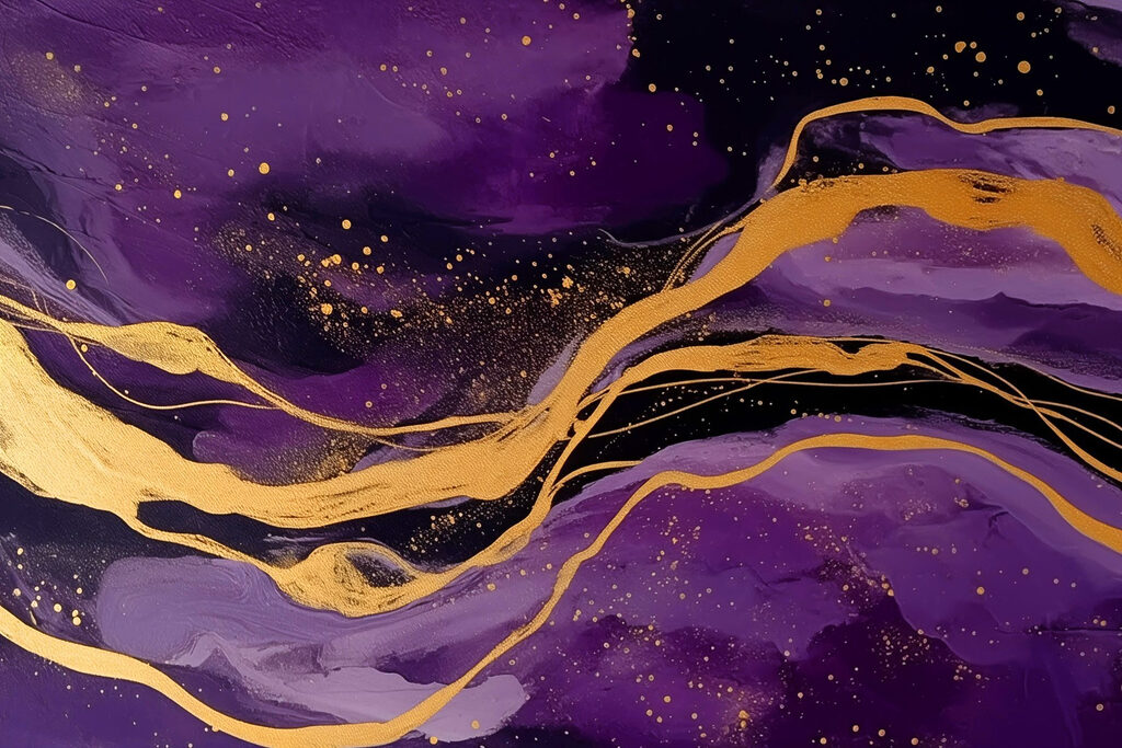 Abstract waves in deep hues