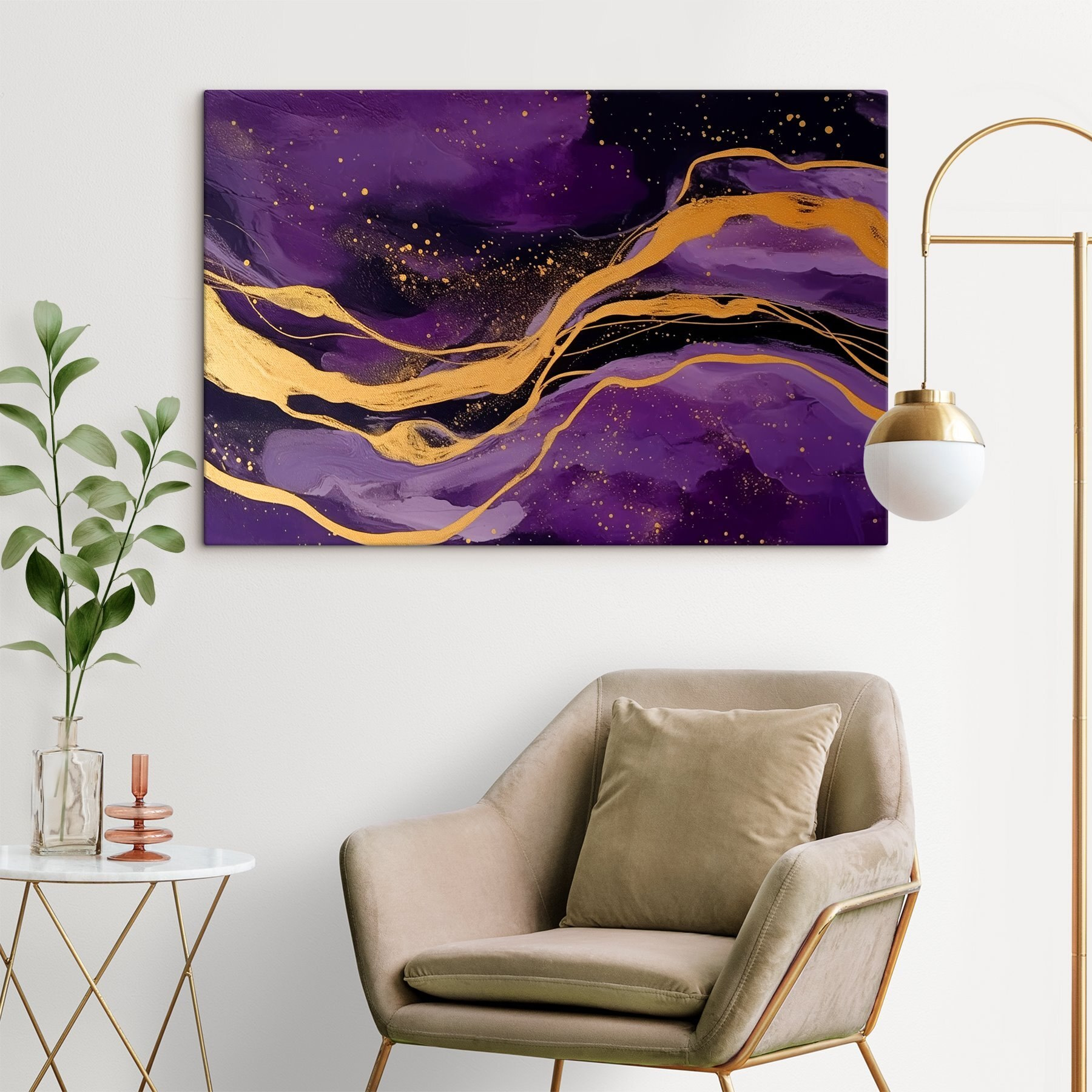 Abstract waves in deep hues