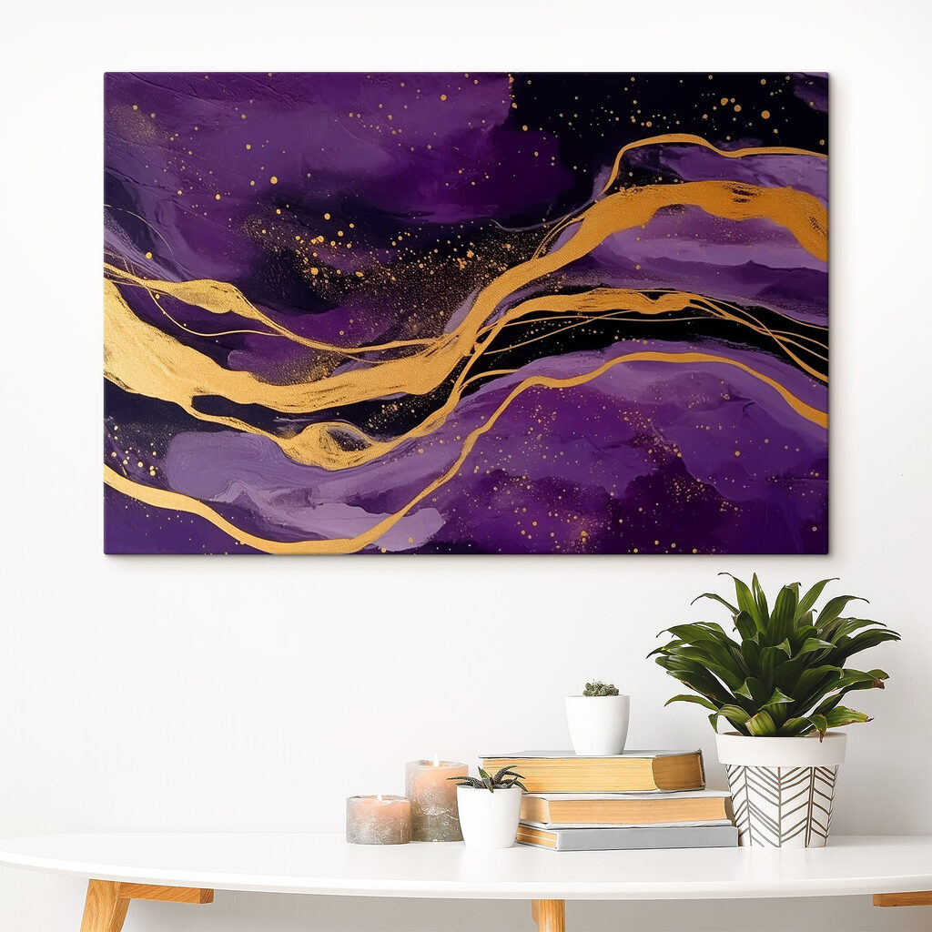 Abstract waves in deep hues