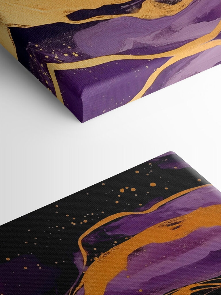 Abstract waves in deep hues