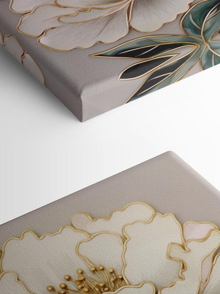 Elegant blooms framed by lush leaves