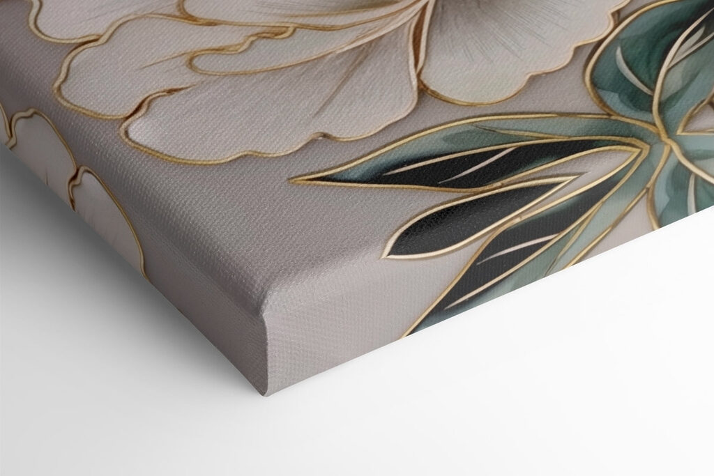 Elegant blooms framed by lush leaves