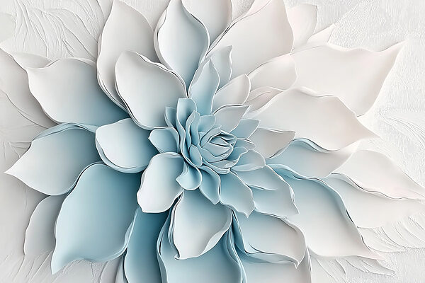 White flower made of paper White flower made of paper