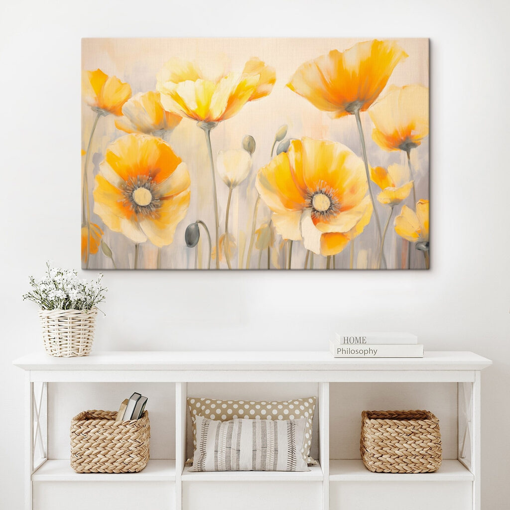 Painting of yellow flowers Painting of yellow flowers
