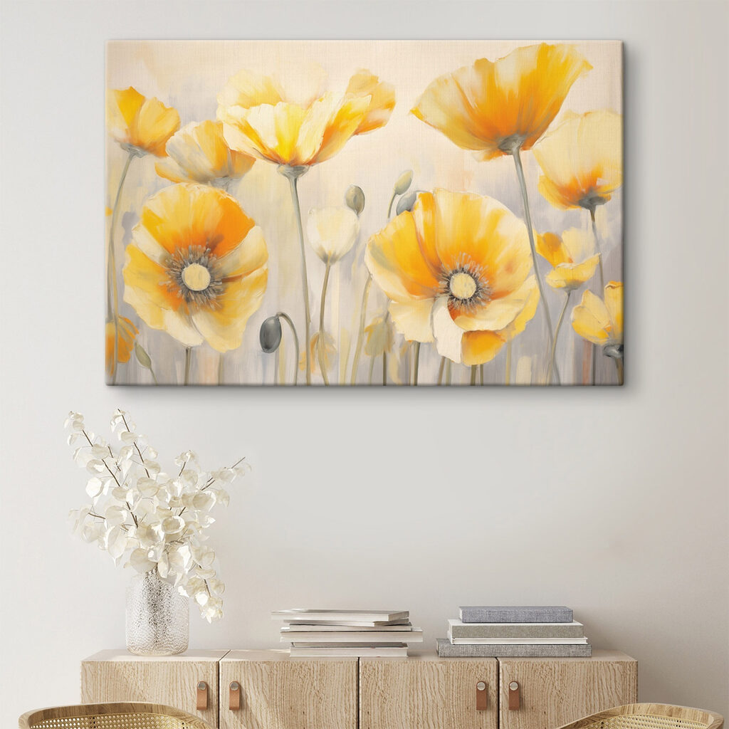 Painting of yellow flowers Painting of yellow flowers