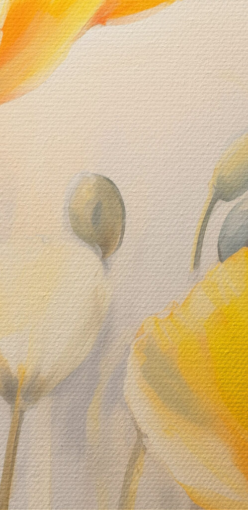 Painting of yellow flowers Painting of yellow flowers